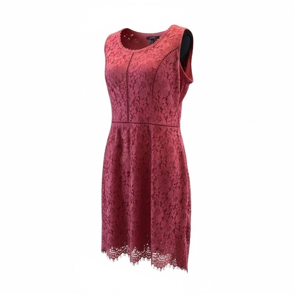 Isaac Mizrahi Live Womens 1XP Pink Lace Dress AND Bolero Set Dusty Rose 2 Piece